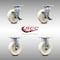 Service Caster 6 Inch Stainless Steel Nylon Caster Set with Roller Bearings 2 Brake 2 Rigid SCC SCC-SS30S620-NYR-TLB-2-R-2 - alternate 4